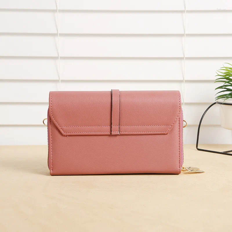 Totes Fashion Zipper Shoulder Bags Long Wallet Women Crossbody Bag Mobile Phone Solid Color Leisure Versatile Small Square