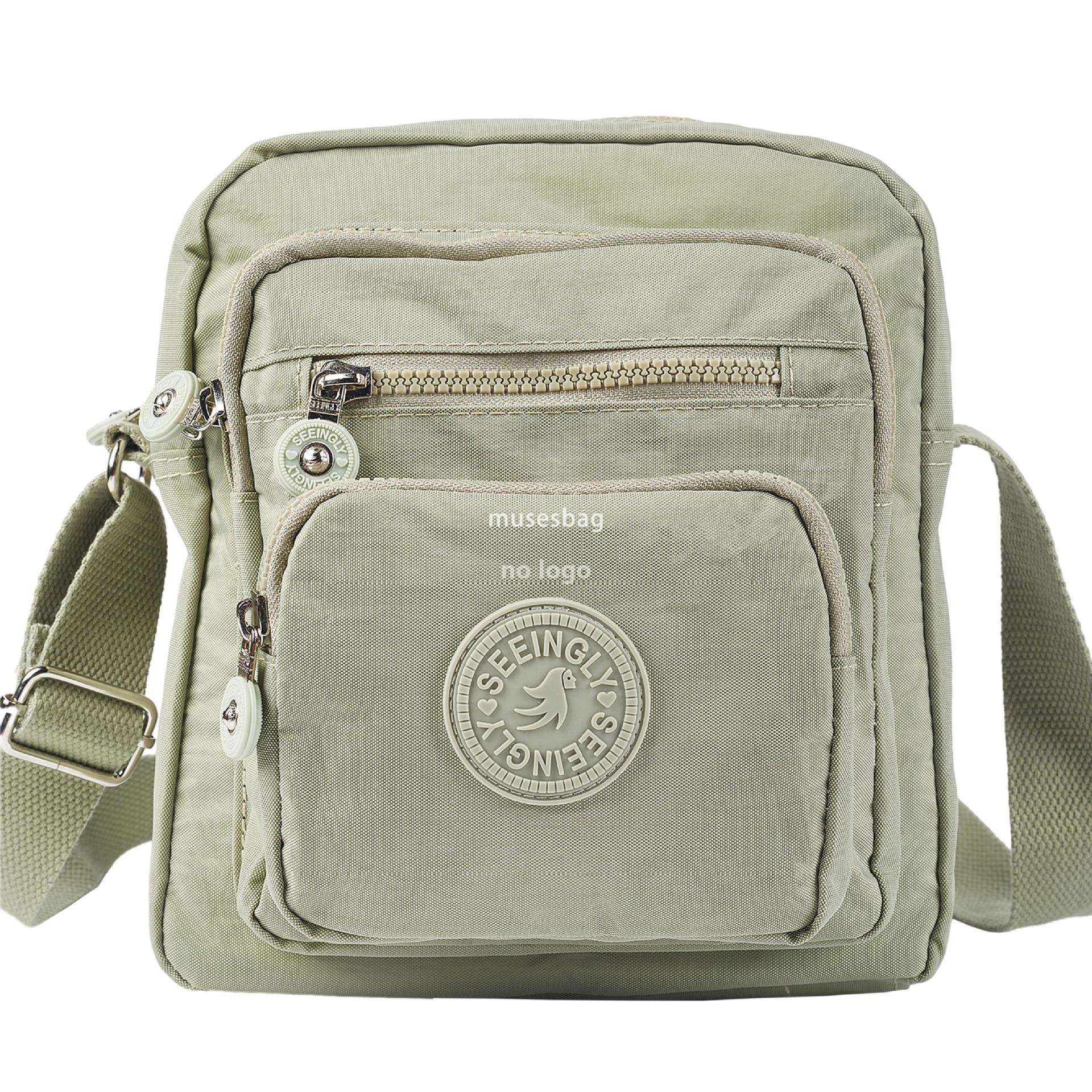 New daily simple single shoulder crossbody bag foreign trade waterproof wear-resistant lightweight multi-pocket large capacity nylon wash bag wholesal