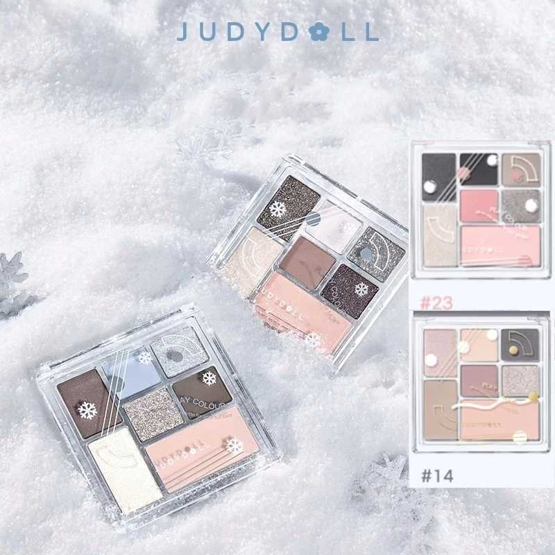 Judydoll Play Fun Seven-Color Combination Plate Eye Shadow Highlight Blush Gentle Pink Brown Retro Fairy PlateCL240812