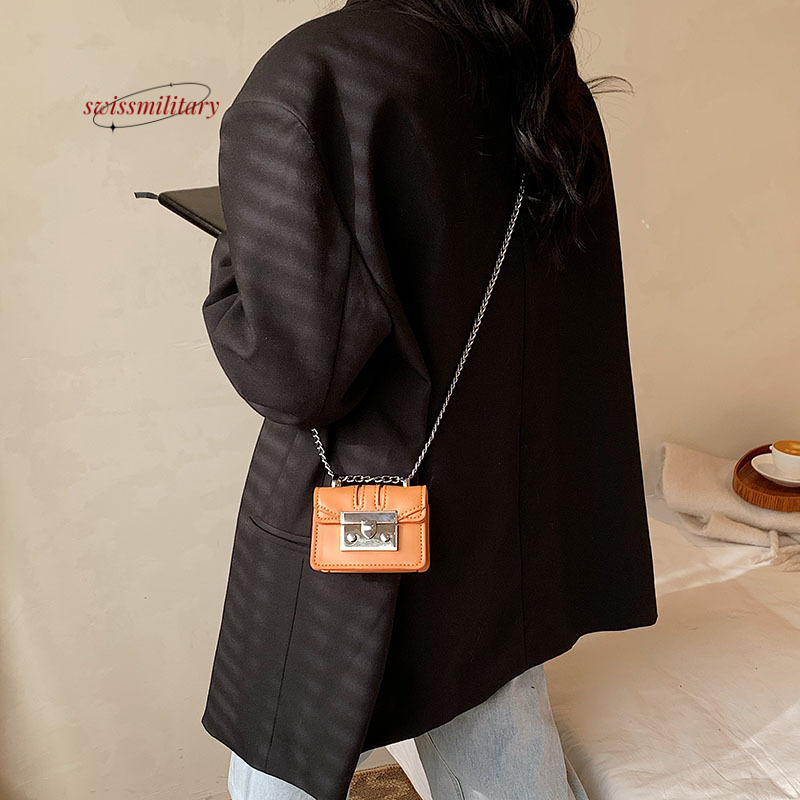 Swissmilitary New Arrival Crossbody For Women Designer Bags Chain Shoulder Coin Mini Purse Cute Small Square Box Lipstick Bag #11