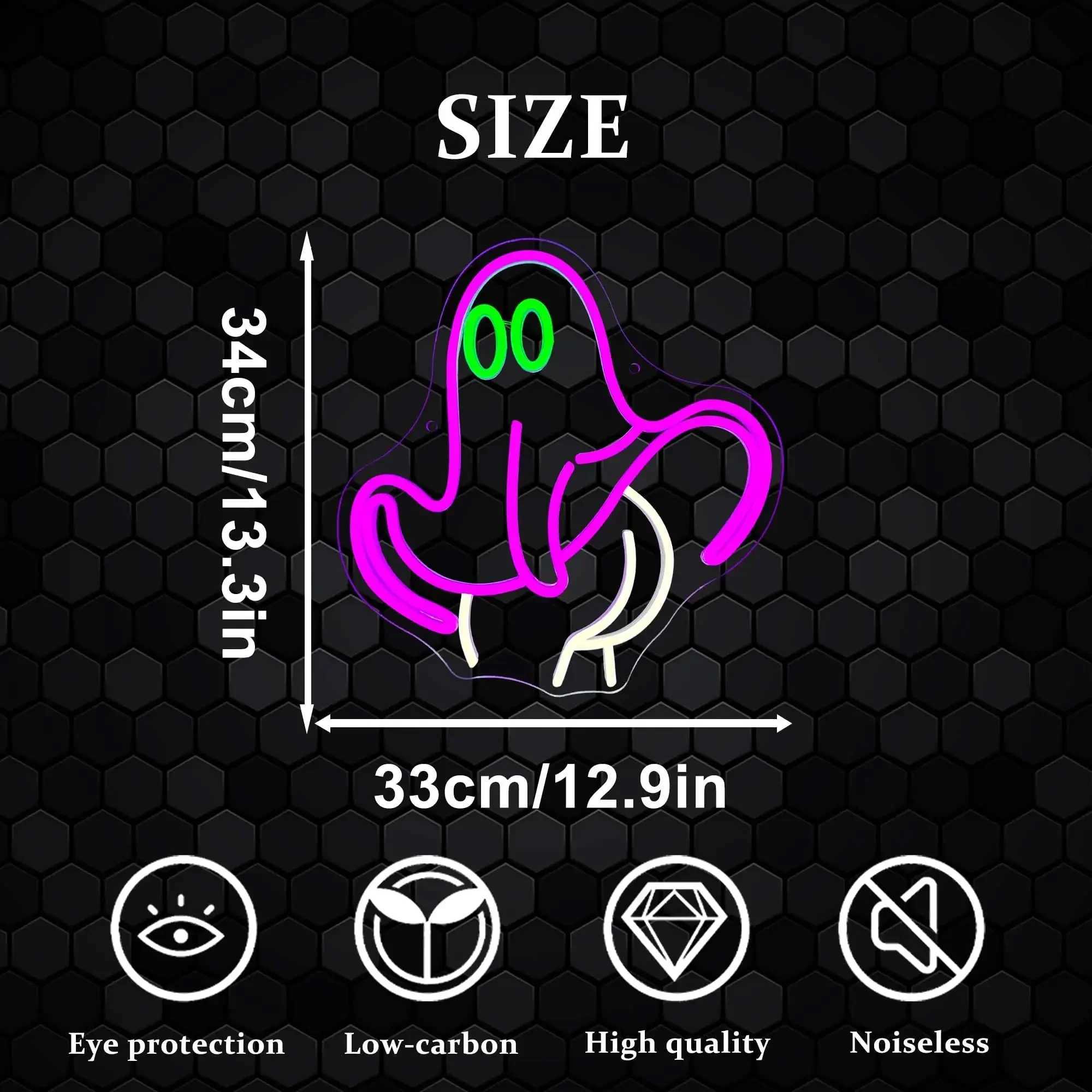 Halloween Ghost Led Neon Sign LED Sign Neon Light Signs for Wall DecorBedroom Game Room Party Gifts for Teens Y240817