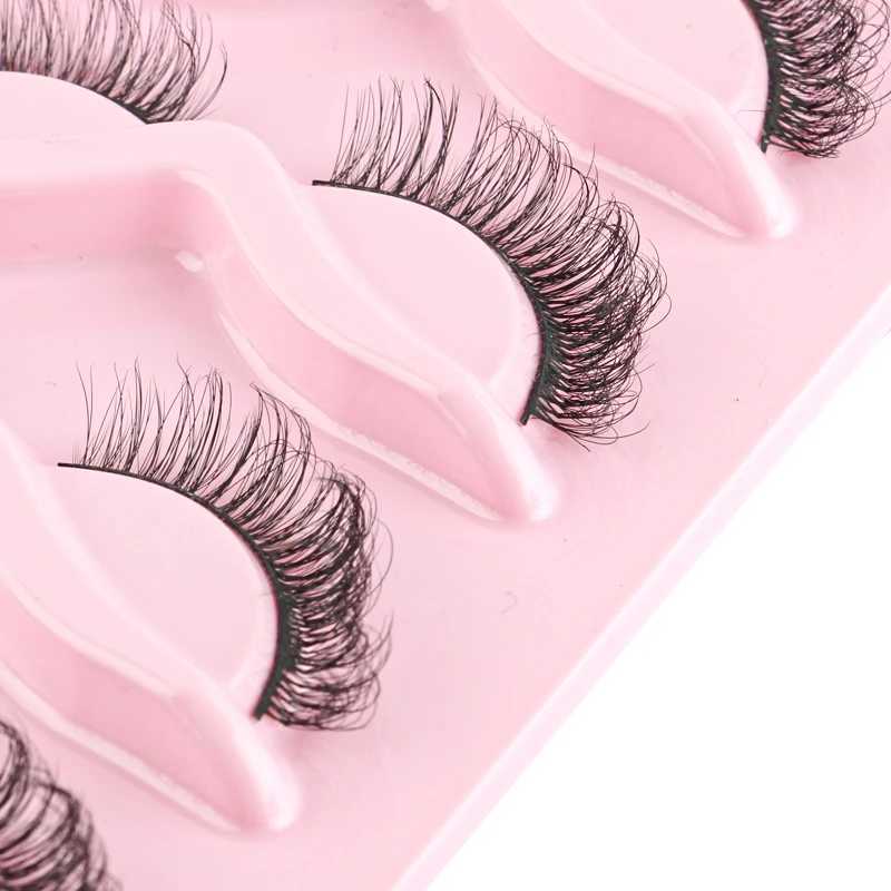Half Eyelash 5/10/20 Double Cat Eye False Eyelash 3D Soft Mink Eyelash Natural Eyelash Extension False Eyelash Makeup Maquillaje W240803