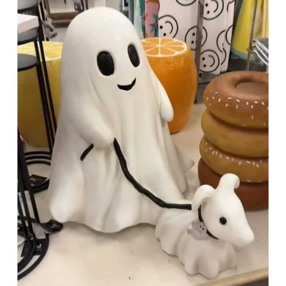 Halloween Dog Walking Statue - Ghost Dog Statue Interior Decoration Ghost Dog Walking W240817