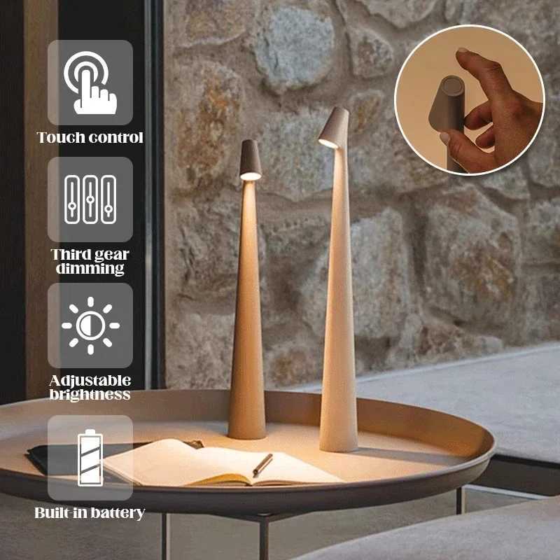 Creative LED desk lamp portable reading desk lamp touch adjustable night light for bedroom living room and home decoration W240816