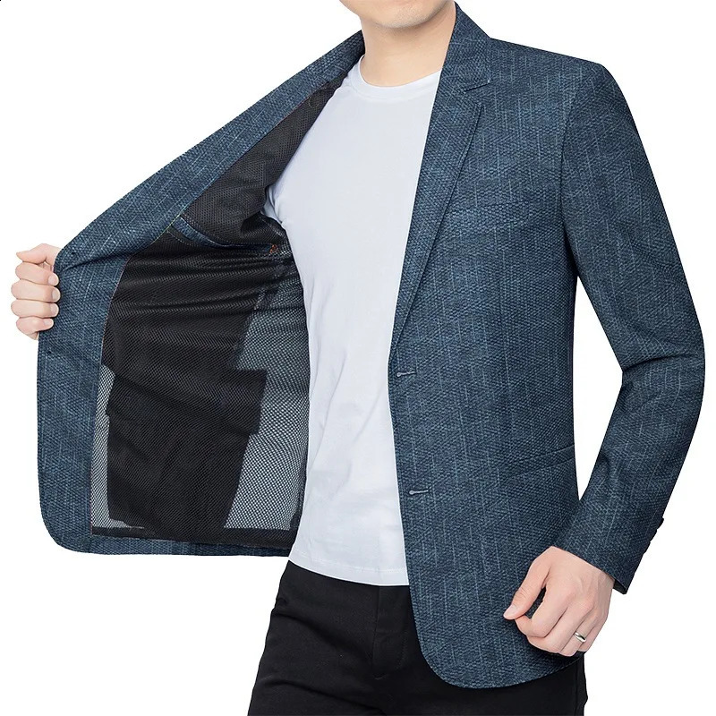 Summer Man Breathable Quick Drying Blazers Jackets Suits Coats Formal Wear Business Casual Blazers Jackets Mens Clothing 4X 240816