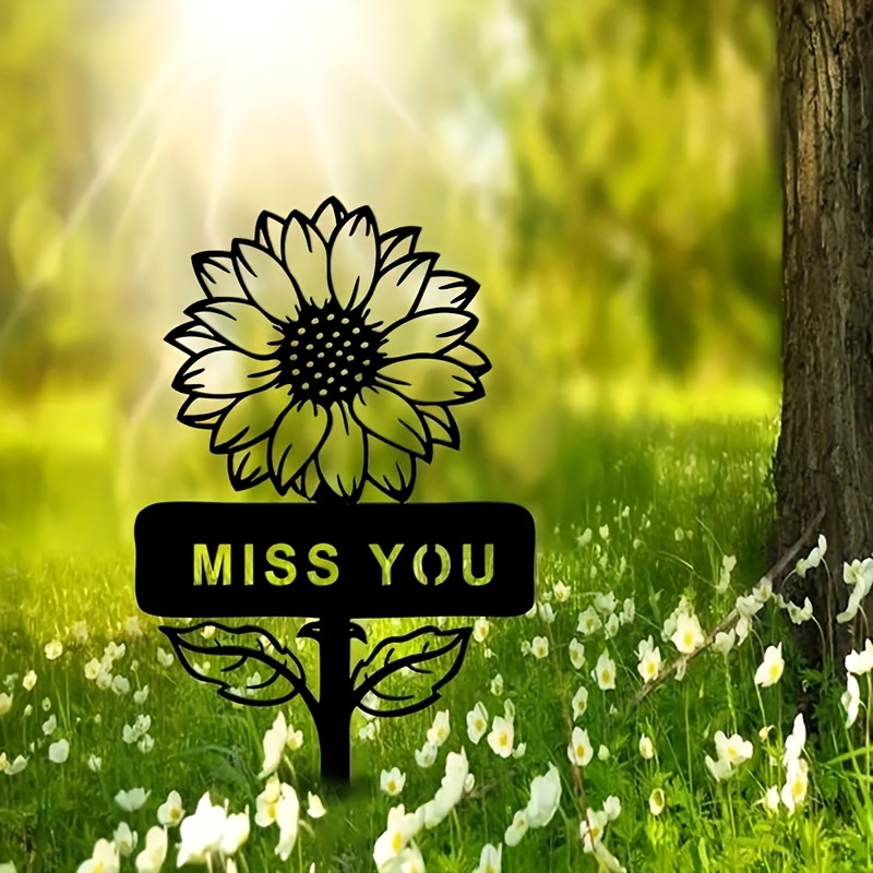 Metal Sunflower Garden Patio Decoration Outdoor Sunflower Garden Decoration