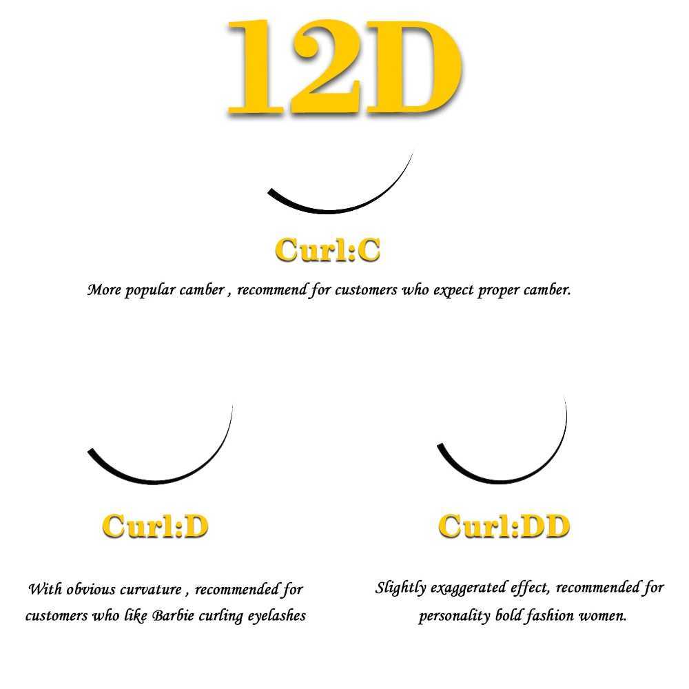 Kimcci 60/Case Natural False Eyelash Extension Makeup 12D Mink Personal False Eyelash Professional False Eyelash W240803
