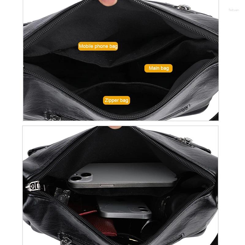 Bag Fashion Women Bags Trend Messenger Soft PU Leather Handbags Purses Designer Shoulder Crossbody For Female B5 h7