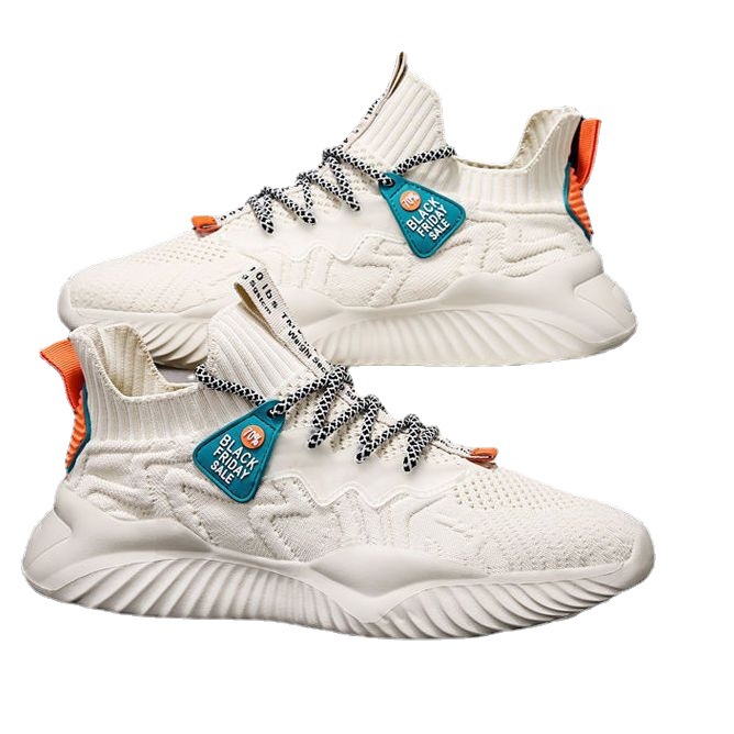 Casual Shoes Breathable Man's Flying Woven Mens Sport Sneakers Boys Trainers Outdoor Walking Fiess atos Hombre