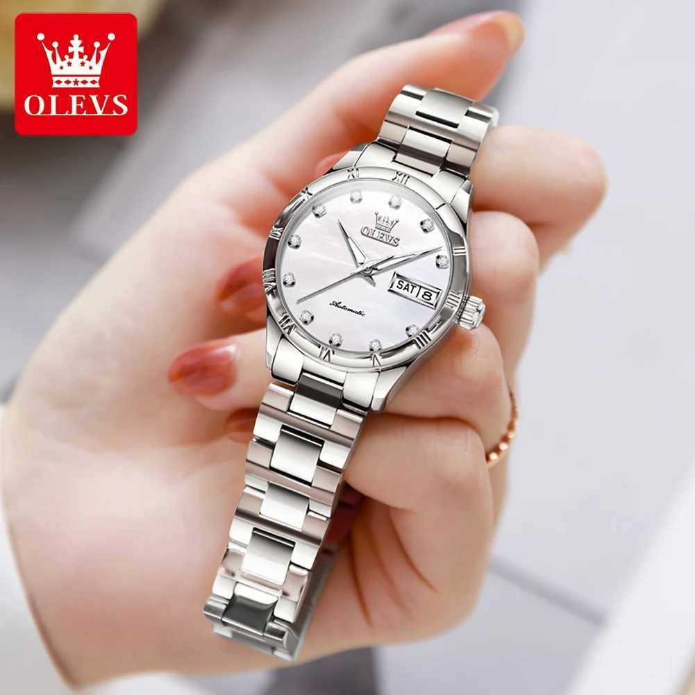 OLEVS Elegant Casual Womens High Quality Luxury Automatic Mechanical Womens Waterproof Fashion La Watch W250104