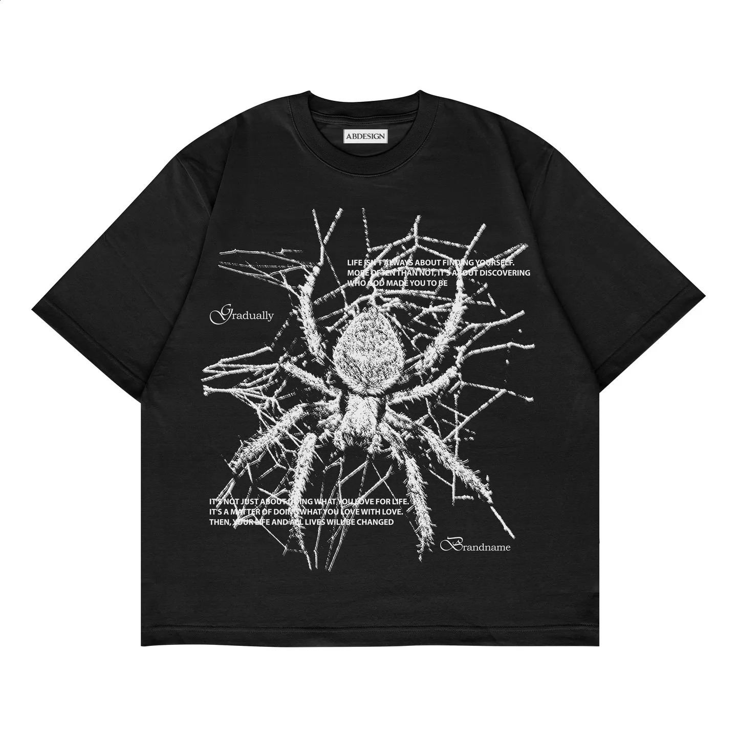 spider Print oversized t shirt harajuku men clothing graphic Purple Letter cotton American high quality goth y2k tops 240819