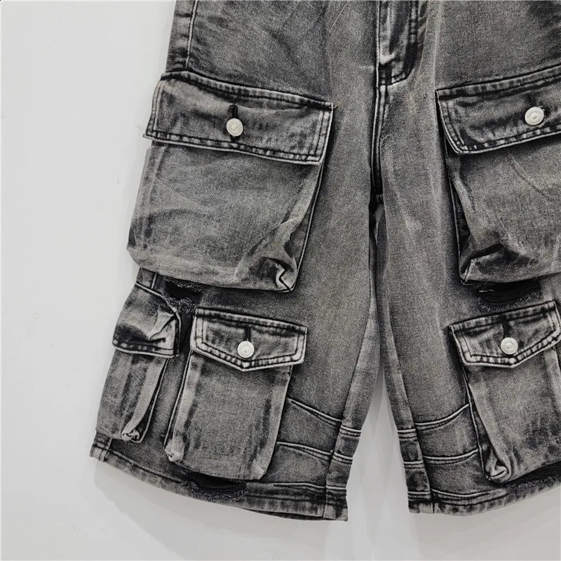 Vintage Cargo Pants Women Street Fashion Washed and Distressed Baggy Jeans Women Clothing Casual Wide Leg Women Jeans 240819