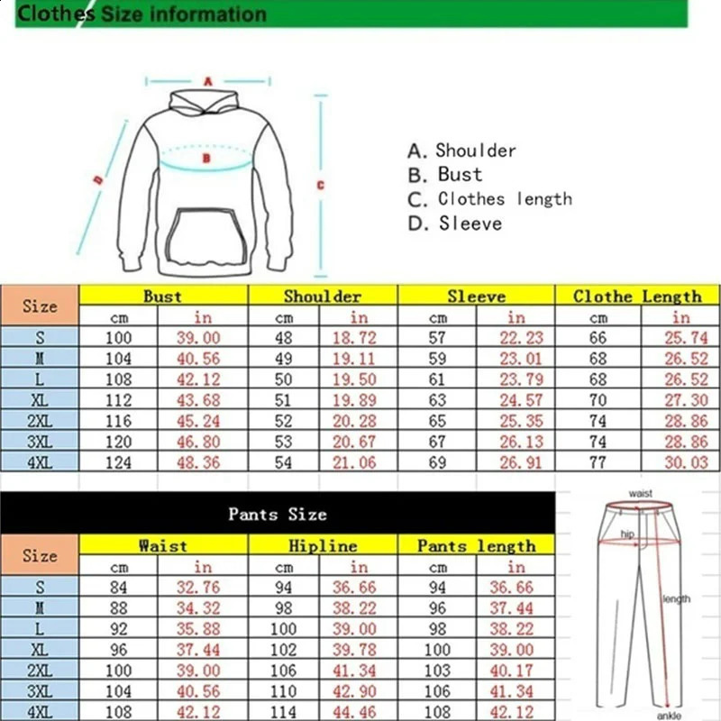 Custom Your Hoodies Pants 2Pcs/Sets Sweatshirt Sweatpants Male Gyms Fitness Tops Trousers Joggers Sportswear Tracksuits 240819