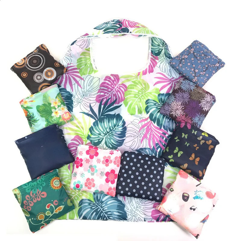 Nylon Large Reusable Storage Foldable Eco Shopping Bag Kawaii Tote Cartoon Waterproof Shopkeeper Supermarket Handbags Cute y240925