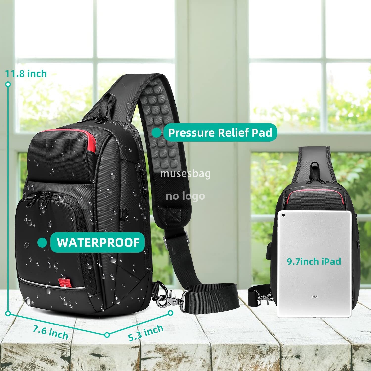 New fashion trend men's single shoulder bag outside large capacity crossbody bag cross-border daily commute portable chest bag men
