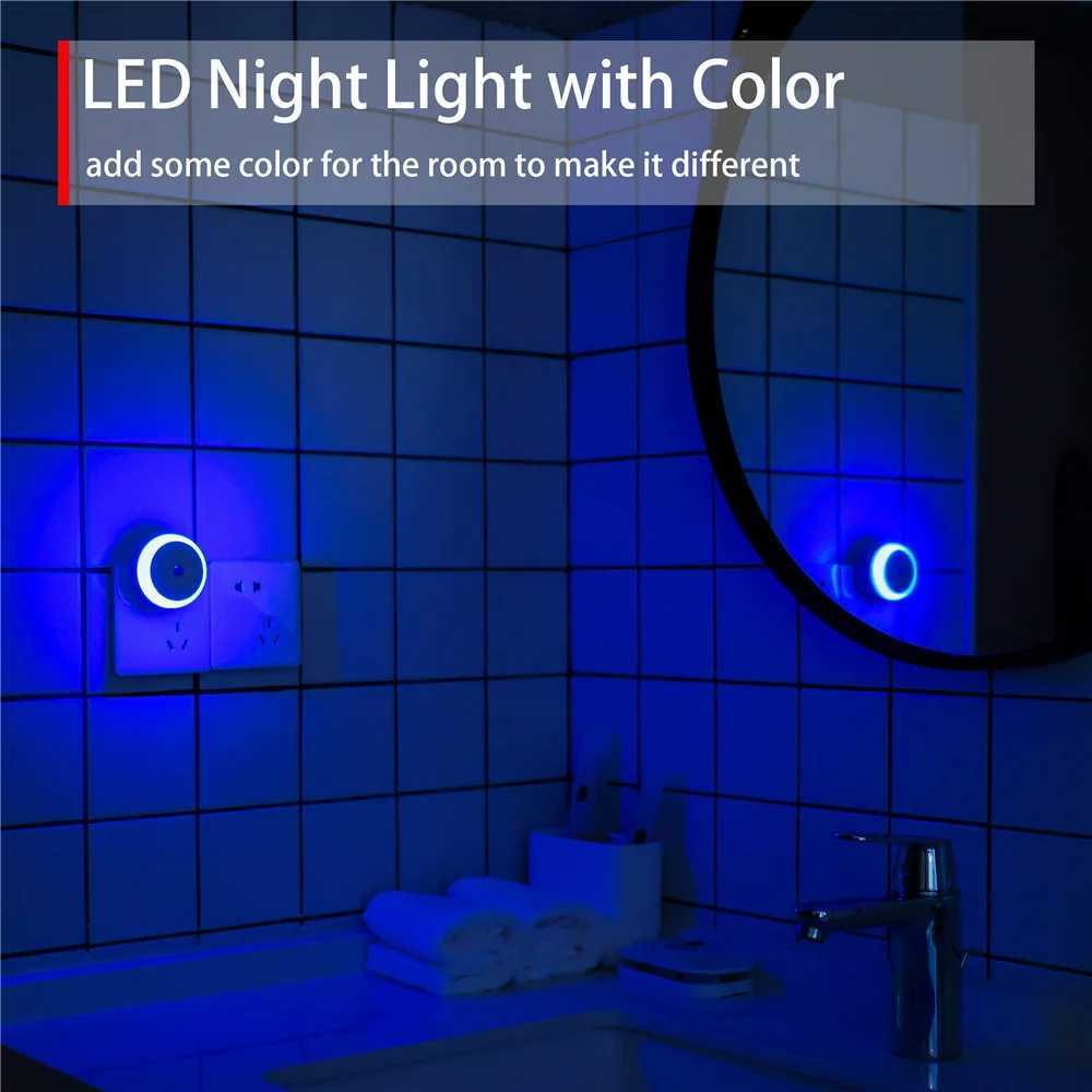 LED Night Light Plug in Dusk To Dawn Smart Sensor Auto Dim Into Wall Night Lamp for Bathroom Hallway Kitchen Stairway Bedroom M251128
