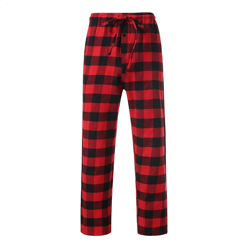 Christmas Casual Pants Fashion MenS Bottoms Plaid Trousers Loose Navidad Joggers Home Sport Pajama Xmas Gift Pantalones 240819