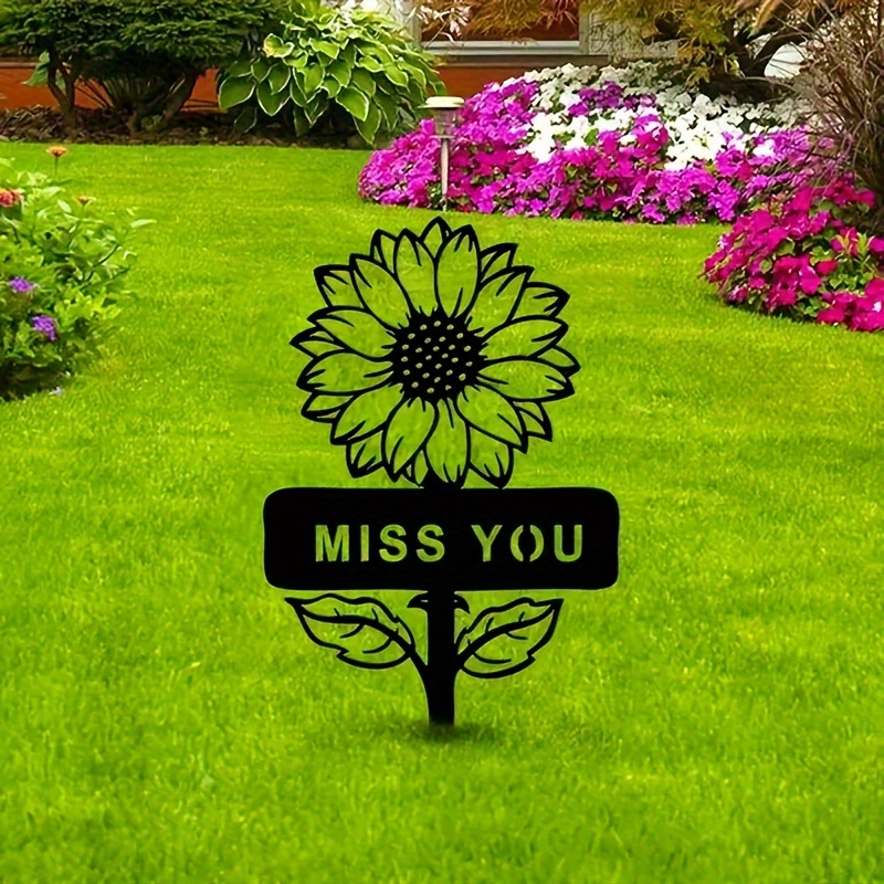 Metal Sunflower Garden Patio Decoration Outdoor Sunflower Garden Decoration