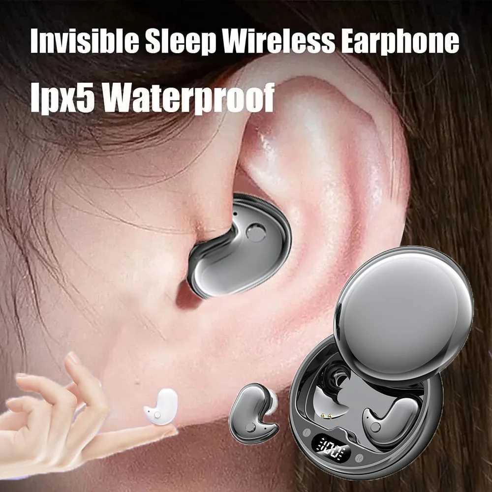 Headphones Mini Sleep Earbuds Tiny Invisible Headphones Sports Wireless Earphones HiFi Stereo ENC Noise Reduction Waterproof Headsets M240819