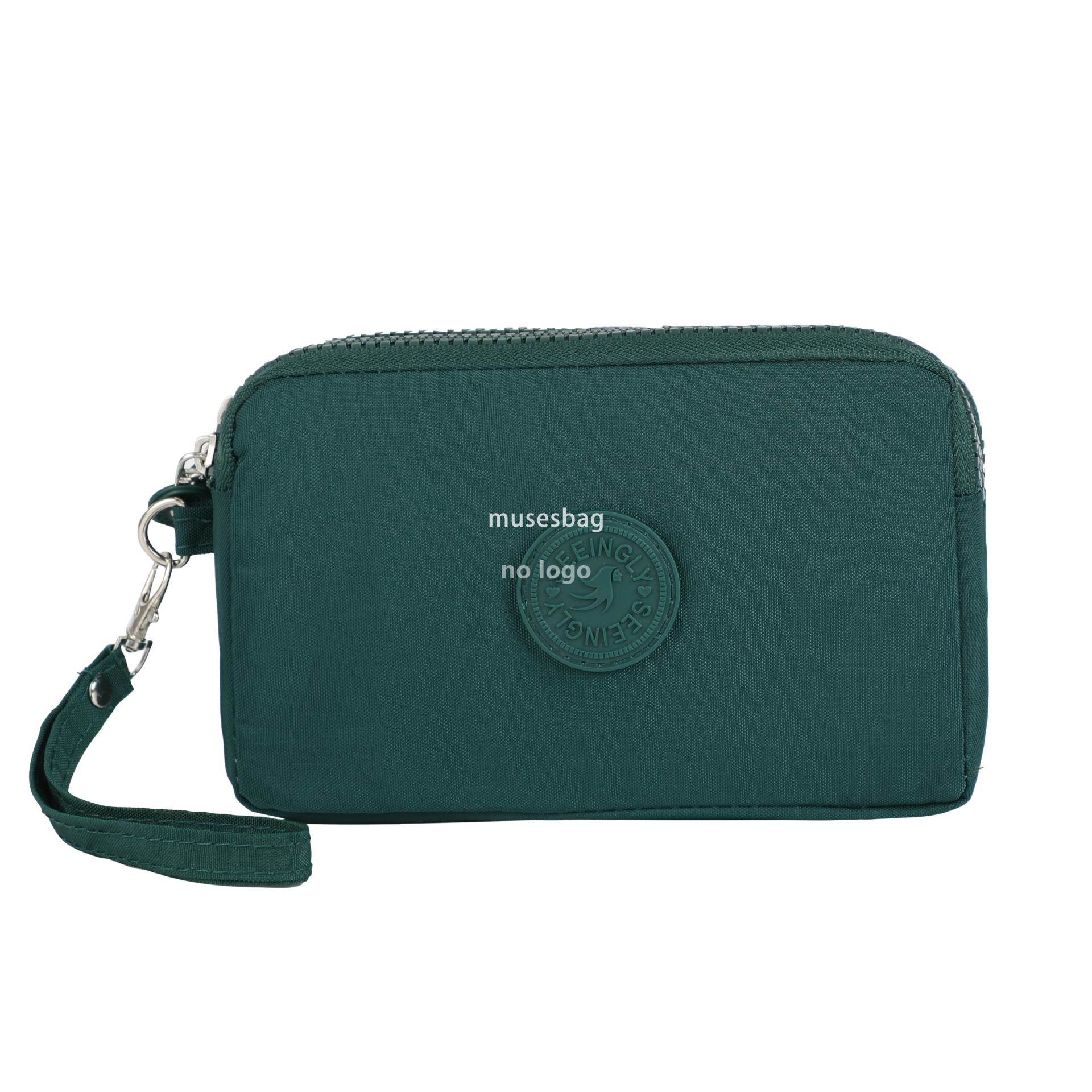 Trend simple atmosphere foreign trade phone bag cross-border simple middle-aged mother zipper purse nylon mobile phone bag wholesale