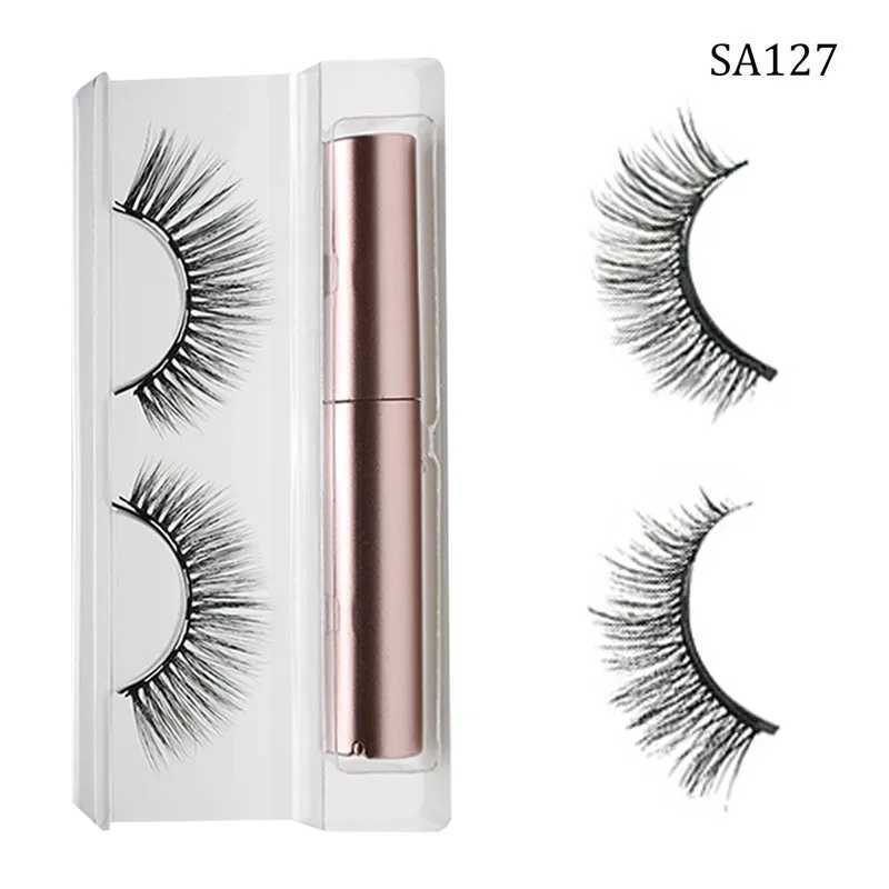 3D magnetic eyelash set waterproof durable natural magnetic eye black eye black makeup extension false eyelash set W240803