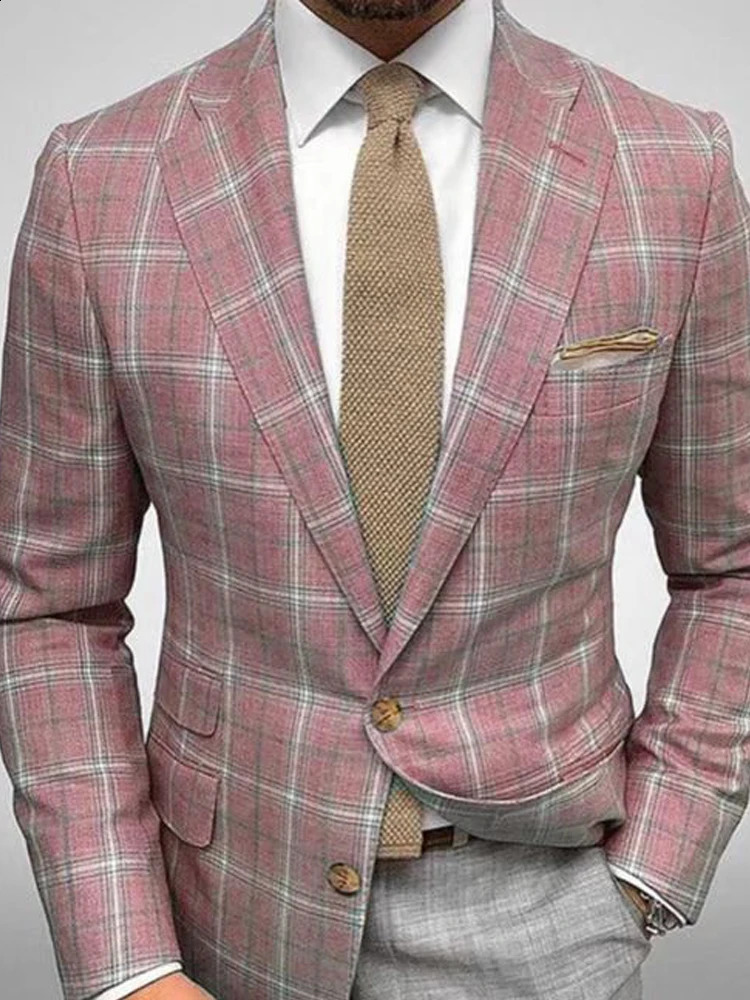 Custom Blazer Jacket Men Tailor-made Suits Single Breasted Skinny Jackets for Men England Style Blazer Coats Male in Suits 240816
