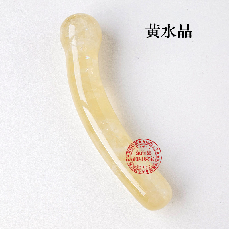 18cm Natural Quartz Crystal Massage Wand Rose Quartz Massage Wand Large Healing Crystal Stone Yoni Massage Stick As Women Gift 201125 - view 7