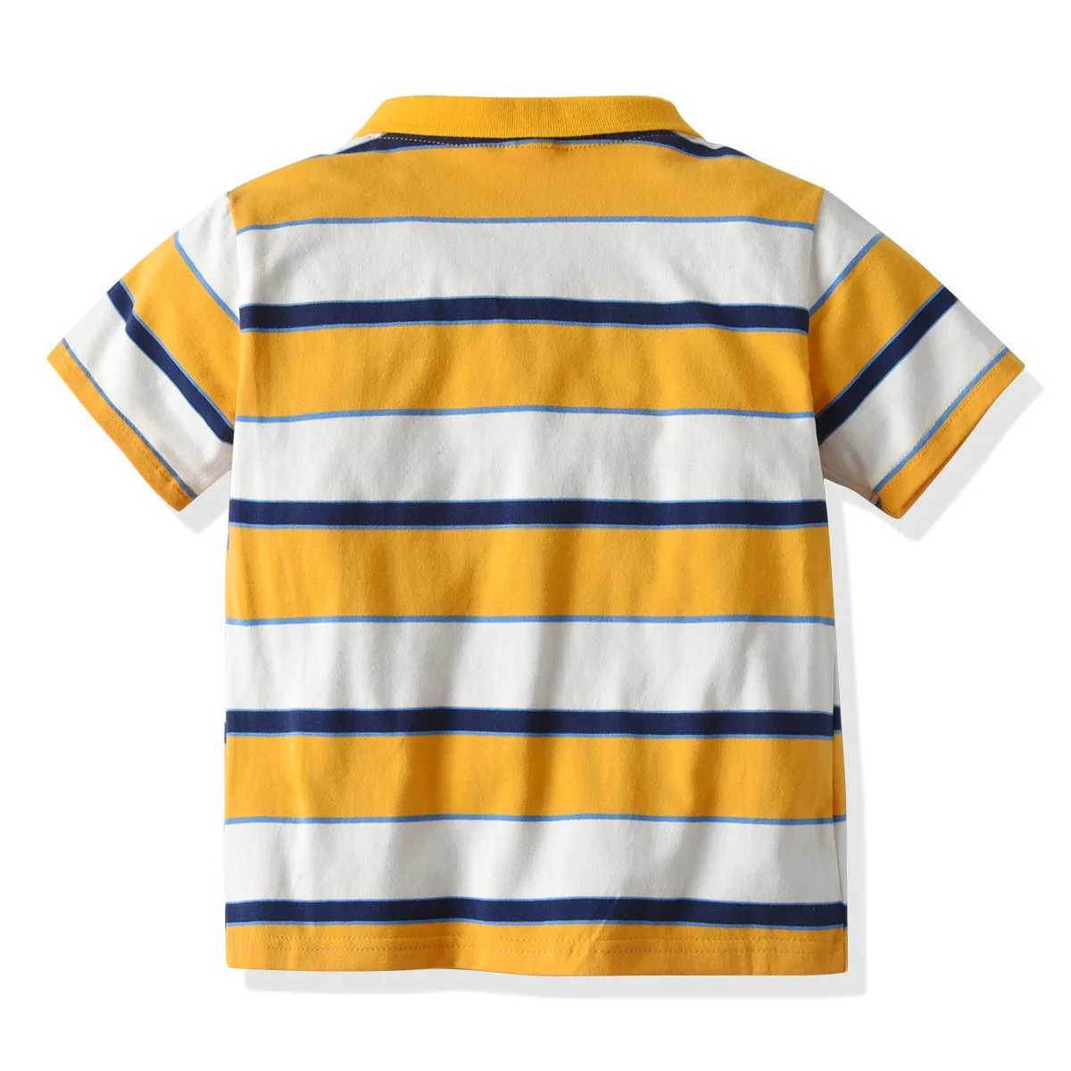 100% pure cotton summer baby polo shirt high curve short sleeved shirt childrens brand shirt boys Srtiped top W241223