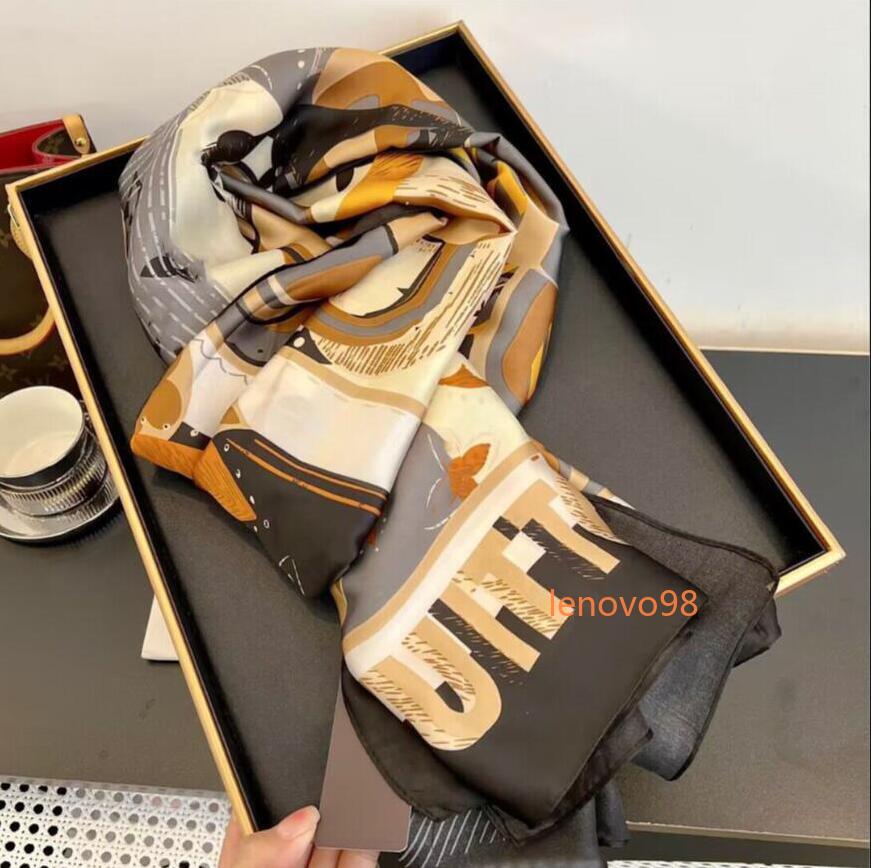 Pashmina famous designer ms xin design gift scarf high quality 100 silk Letter scarf size 180x90cm Shawl Wrap free delivery