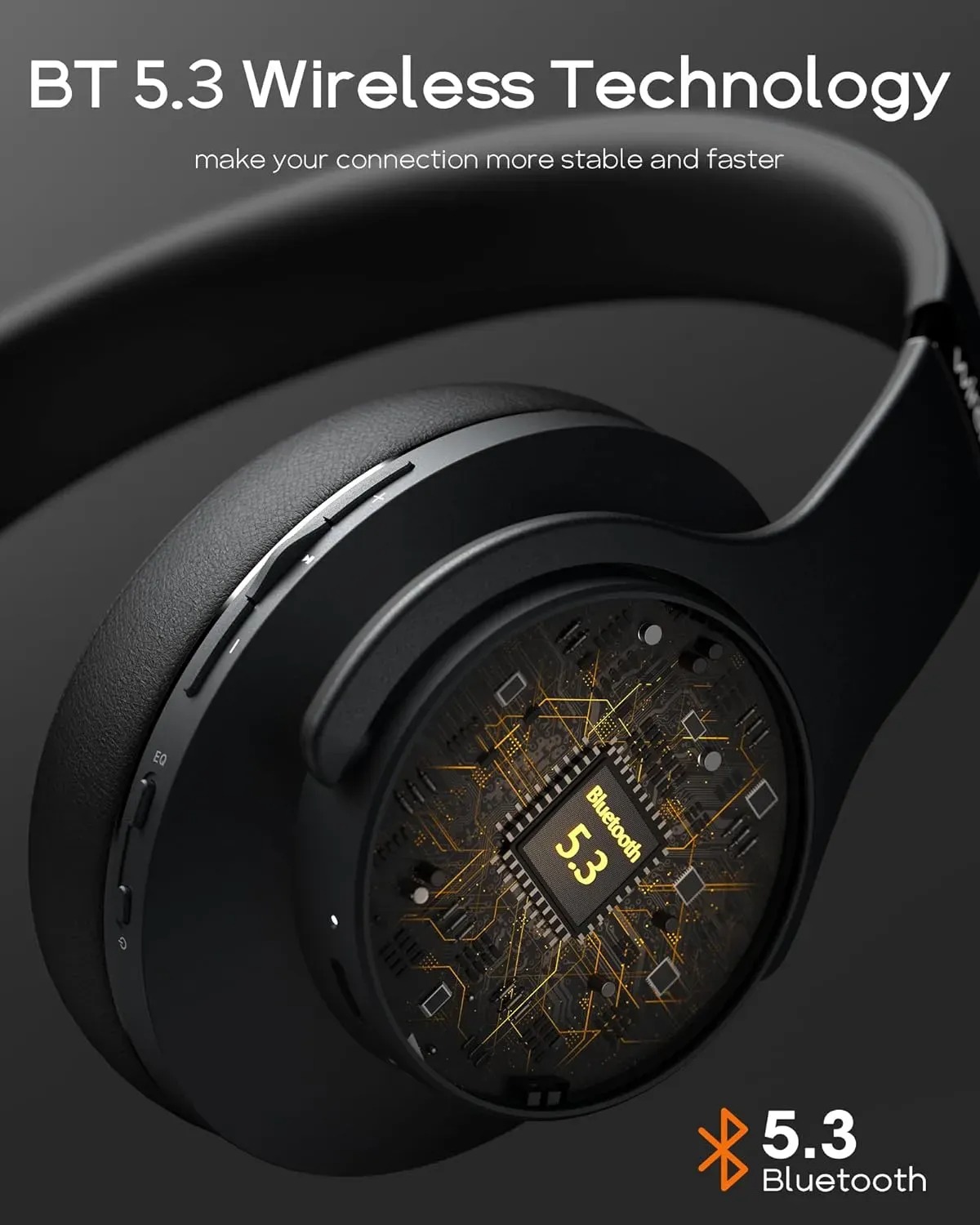 Wireless Earphones Bluetooth Noise Cancelling Beat Headphone Sports Headset Head Wireless Mic Headset11 Bluetooth Headphone Sound Quality with 3 EQ Mo