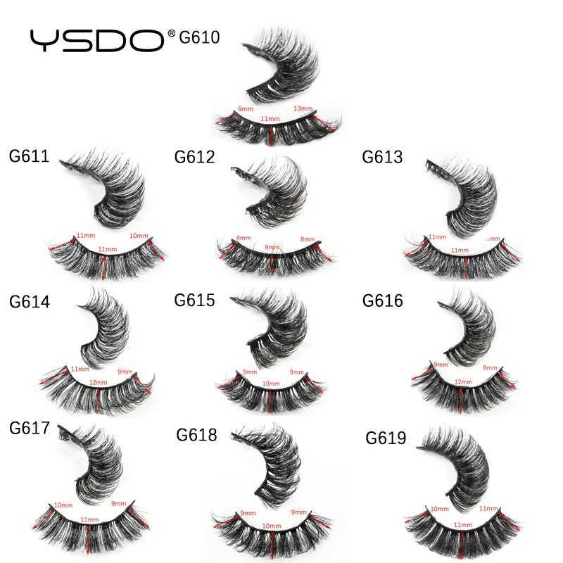 YSDO fake eyelashes 5 pairs of 3D mink eyelashes cruel no Maquiagem Winged soft eyelash extension thick fake eyelash makeup tool W240803