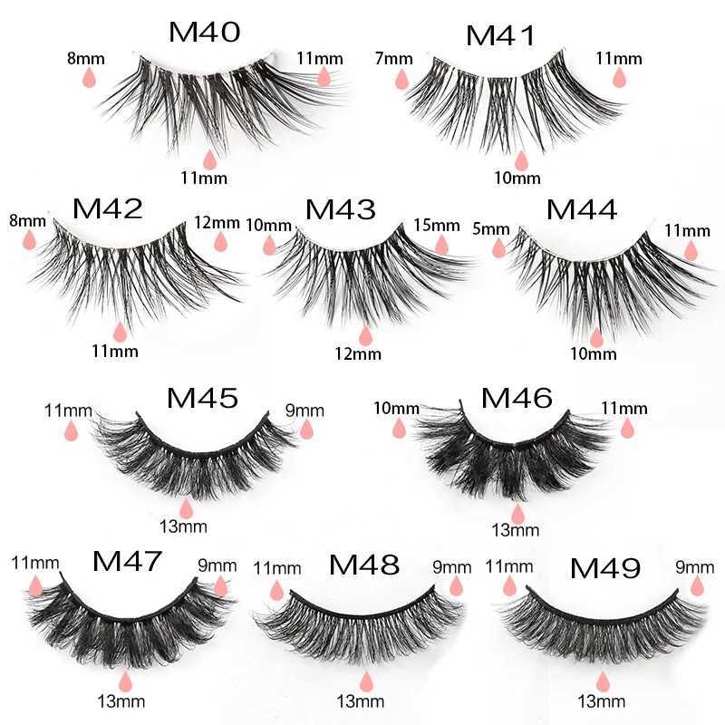Half Eyelash 5/10/20 Double Cat Eye False Eyelash 3D Soft Mink Eyelash Natural Eyelash Extension False Eyelash Makeup Maquillaje W240803