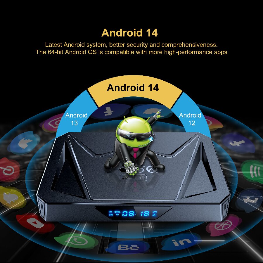 X96Q PRO+ Android 14 OS Smart Tv Box Allwinner H728 Octa Core 2.4/5ghz Wifi 1000m Lan 2G 4G 16G 32G 64G 1000M LAN BT5.X X96Q PRO PLUS