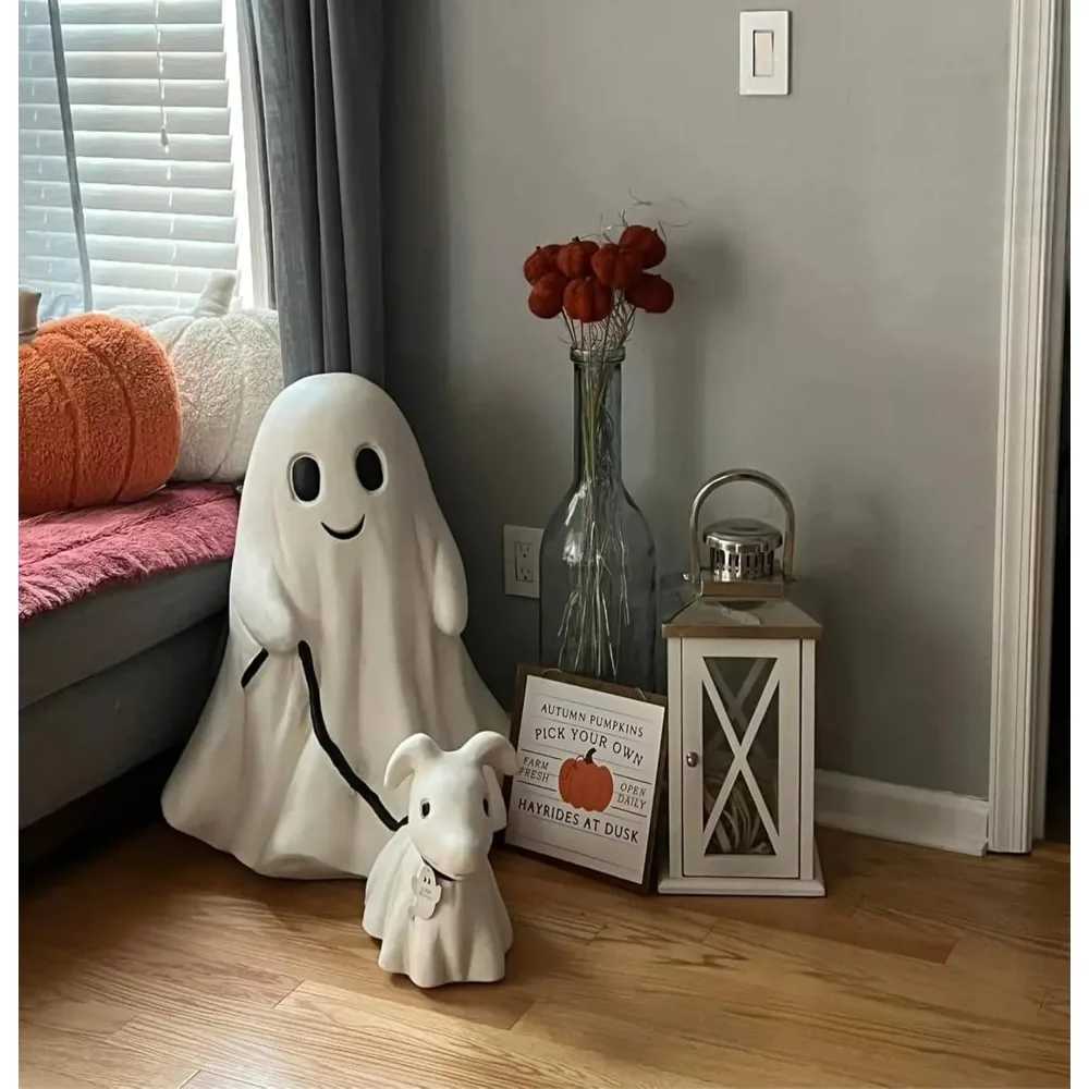 Halloween Dog Walking Statue - Ghost Dog Statue Interior Decoration Ghost Dog Walking W240817