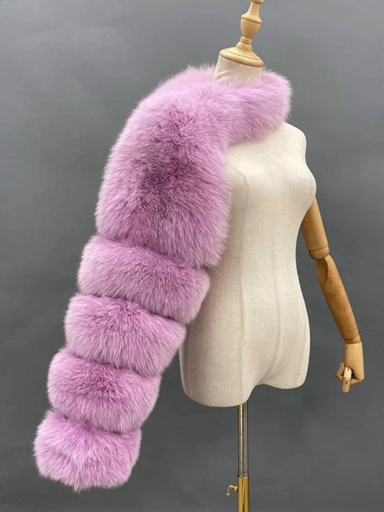 Fashion Spring High Quality Short Faux Fox Fur Coat Women One Shoulder Long Sleeve Warm Mink Jackets Furry Coat Femme Top 240816
