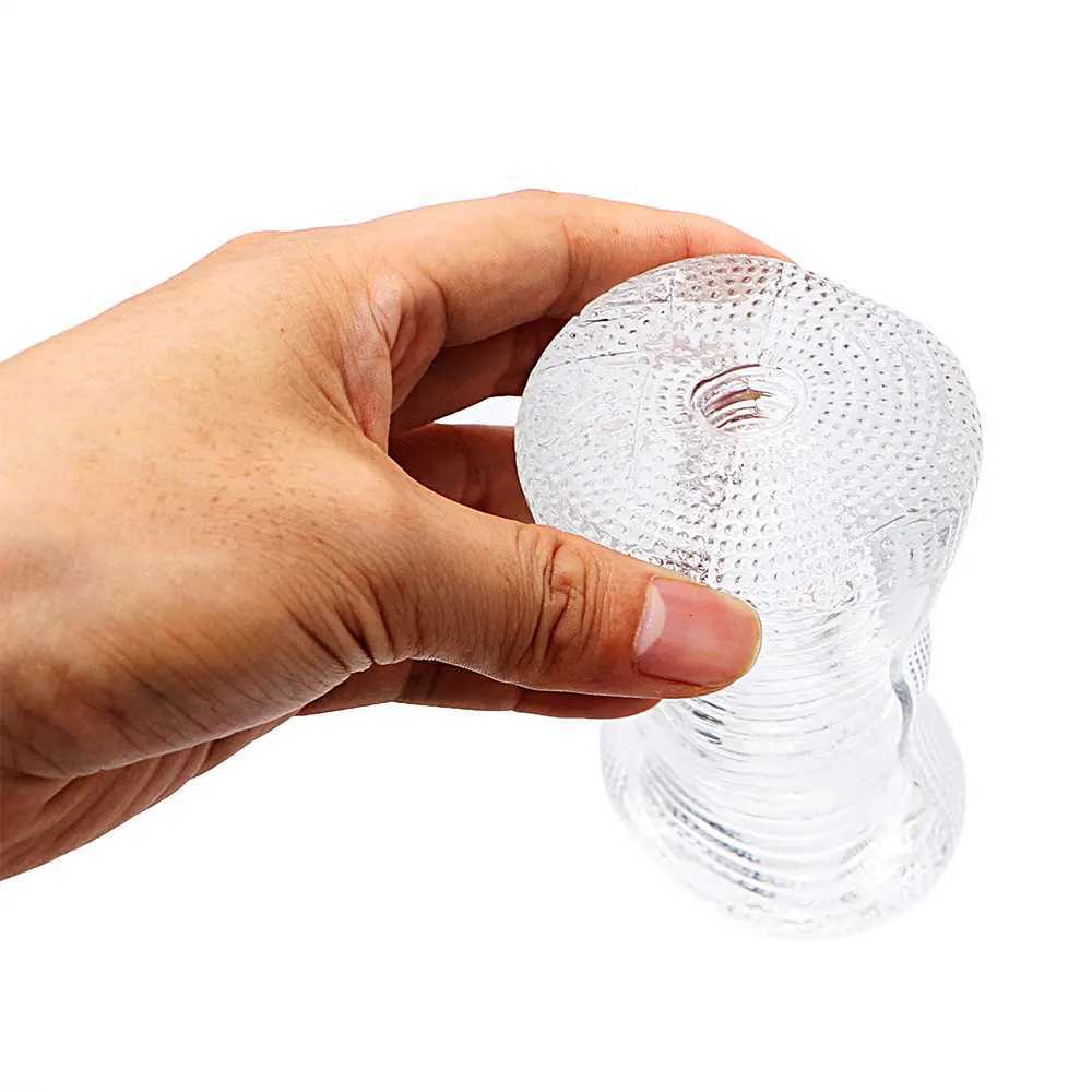 13cm male masturbator transparent jelly artificial vagina real cat male penis exerciser rooster enlargement sucking sex toyW250408