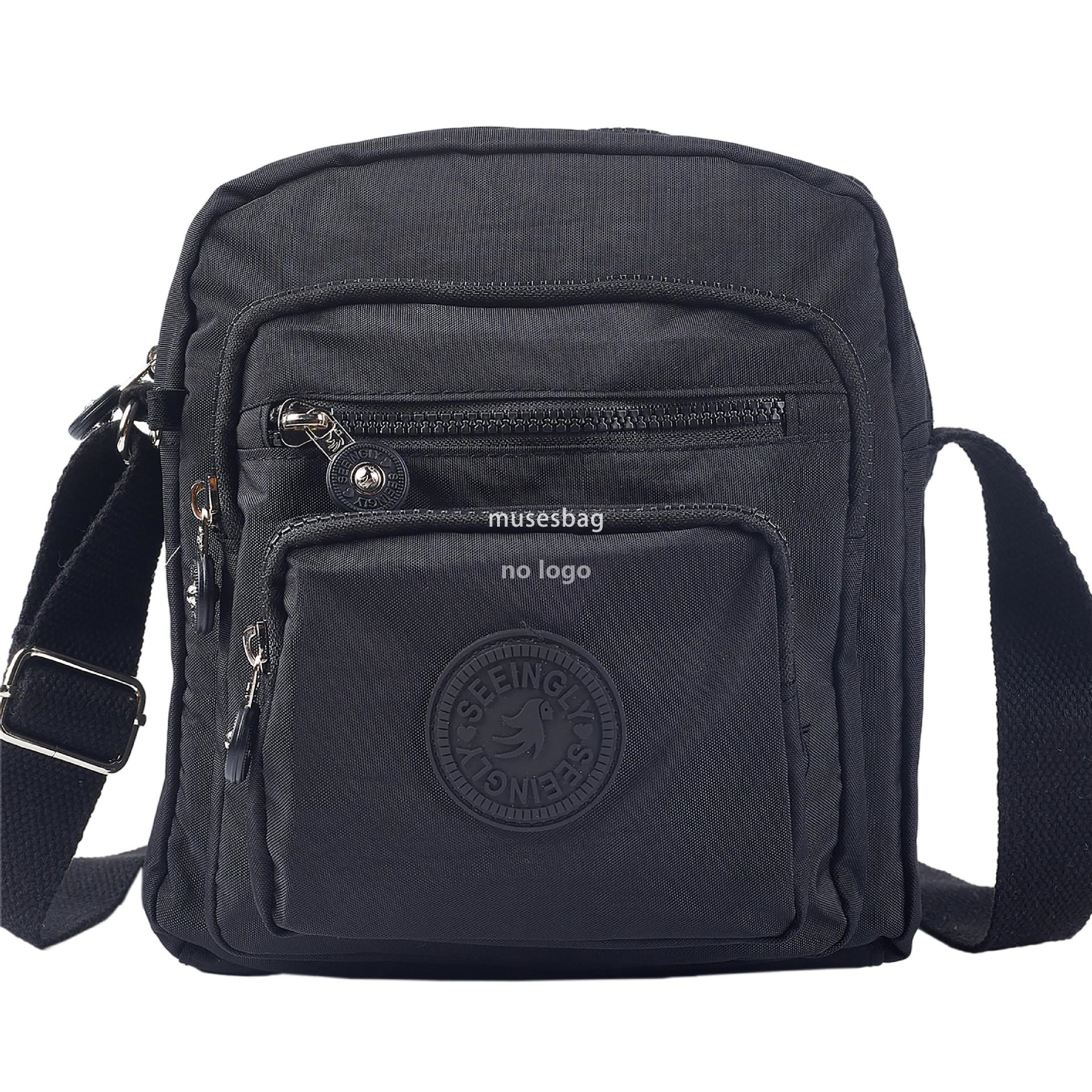 New daily simple single shoulder crossbody bag foreign trade waterproof wear-resistant lightweight multi-pocket large capacity nylon wash bag wholesal