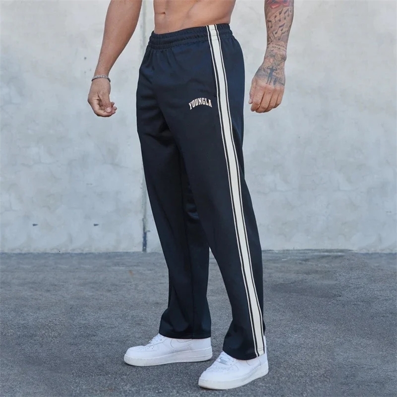 YA Mens Sweatpants Printing Autumn Winter Joggers Gym Running Sports Fitness Cotton Mid wait Drawstring Casual Pants 240819