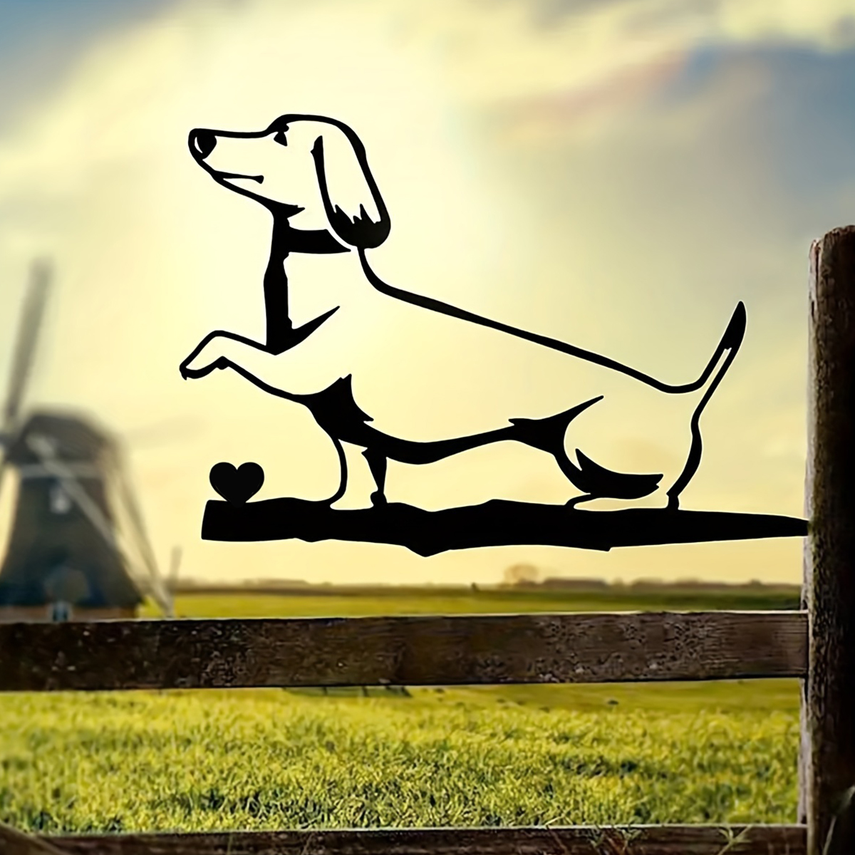 Metal Dog Silhouette Animal Silhouette Animal Decoration Garden Stake Farmhouse Backyard Hanging Artwork