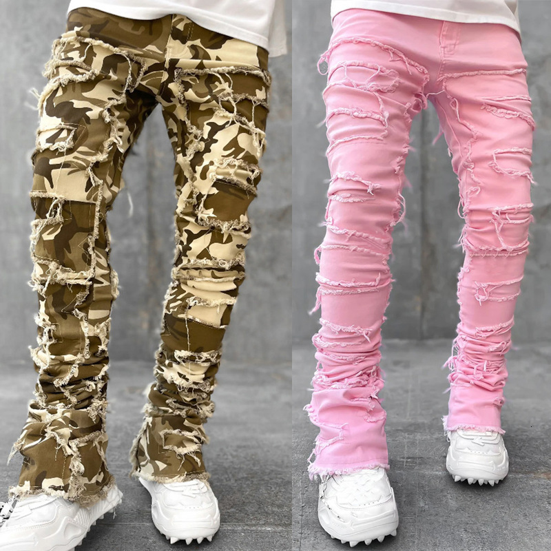 Y2K punk black American street rock retro high waisted ultra wide jeans for men 240816