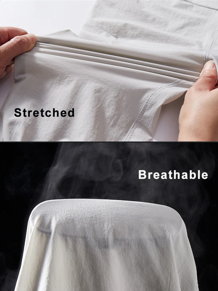 Summer Light Thin Sweatpants Men Breathable Quick Dry Outdoor Sport Golf Trousers Male Stretch Nylon Casual Long Track Pants 240816