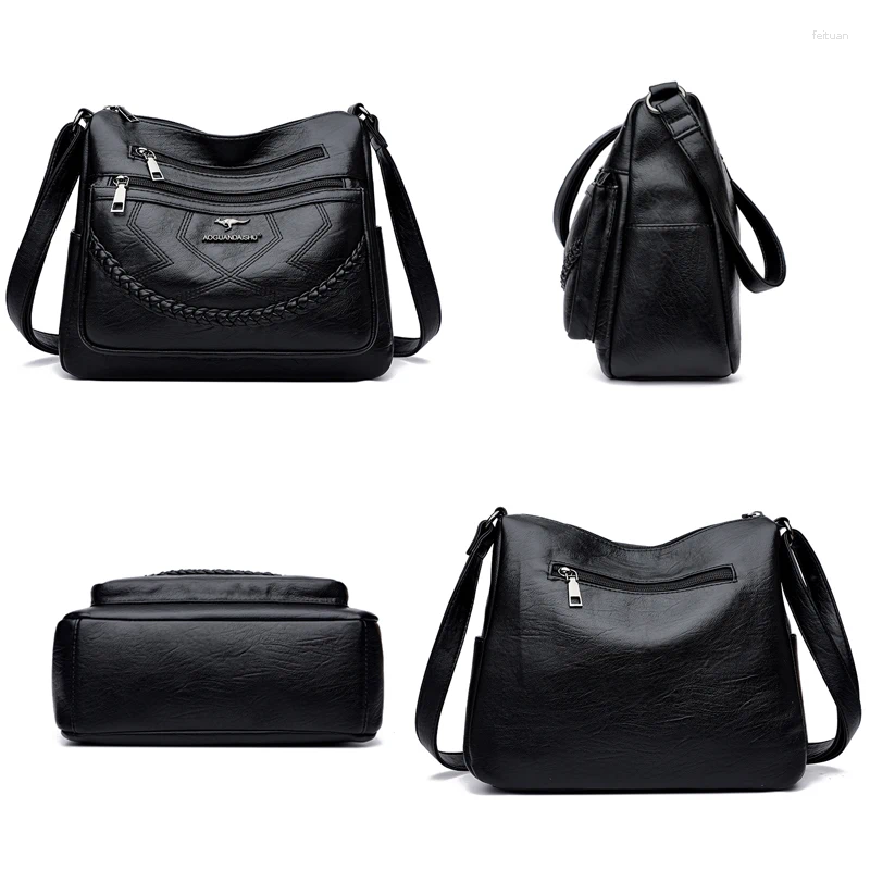 Bag Fashion Women Bags Trend Messenger Soft PU Leather Handbags Purses Designer Shoulder Crossbody For Female B5 h7