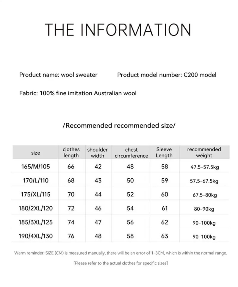 Winter Men Woolen Sweater Warm Solid Color cashmere Inner lap Pullovers Mens Casual fashion Sweaters Turtleneck Knitwear 240816