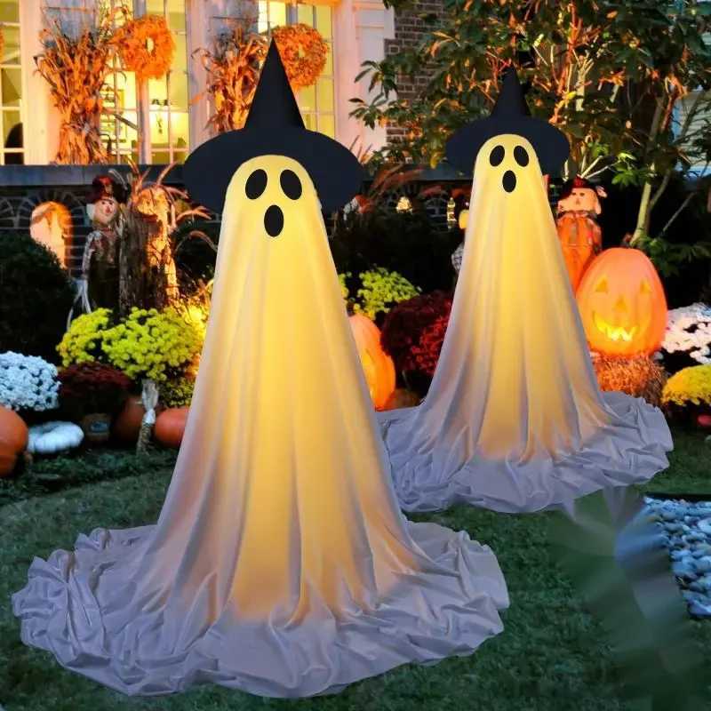 Halloween Decor Outdoor Halloween Party Decor Indoor Spooky Ghost Decor With Remote Control String Lights Halloween Ghost Lights CL240819
