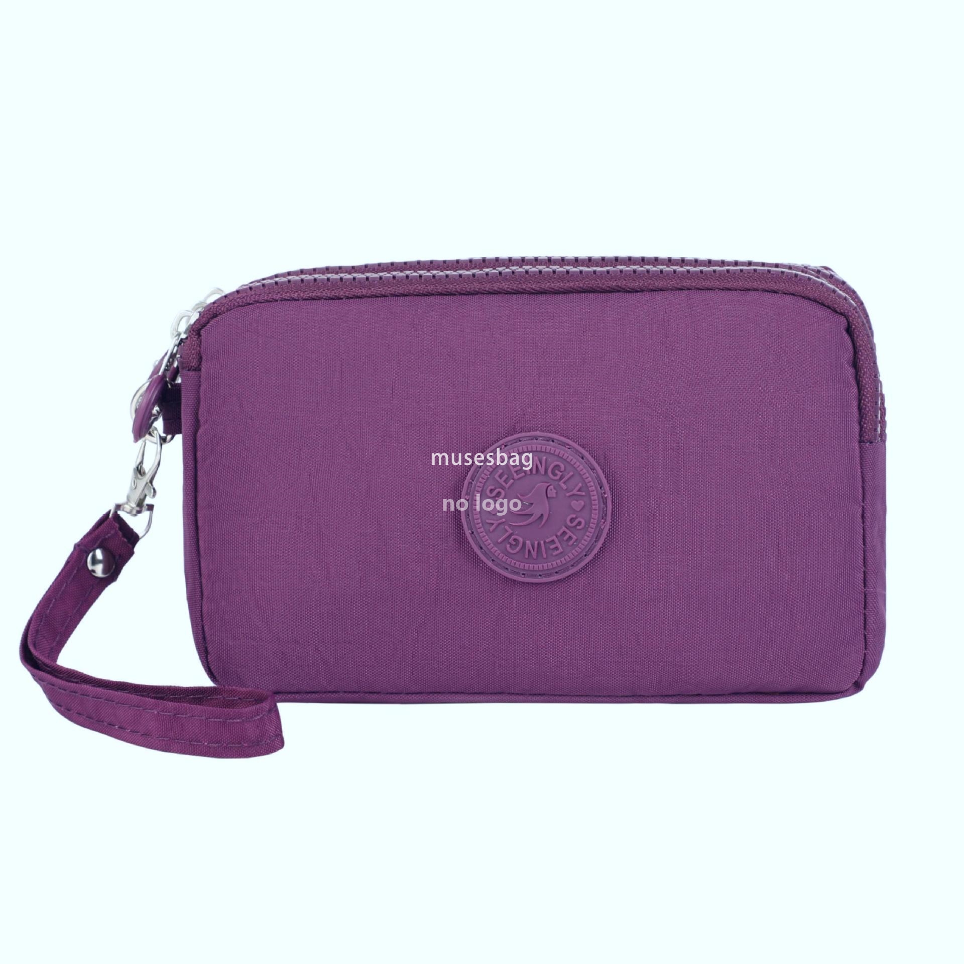 Trend simple atmosphere foreign trade phone bag cross-border simple middle-aged mother zipper purse nylon mobile phone bag wholesale