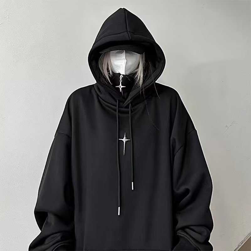 Men's hoodie retro high street hoodie woman fall fashion loose hip hop Instagram clothes coat woman J240819
