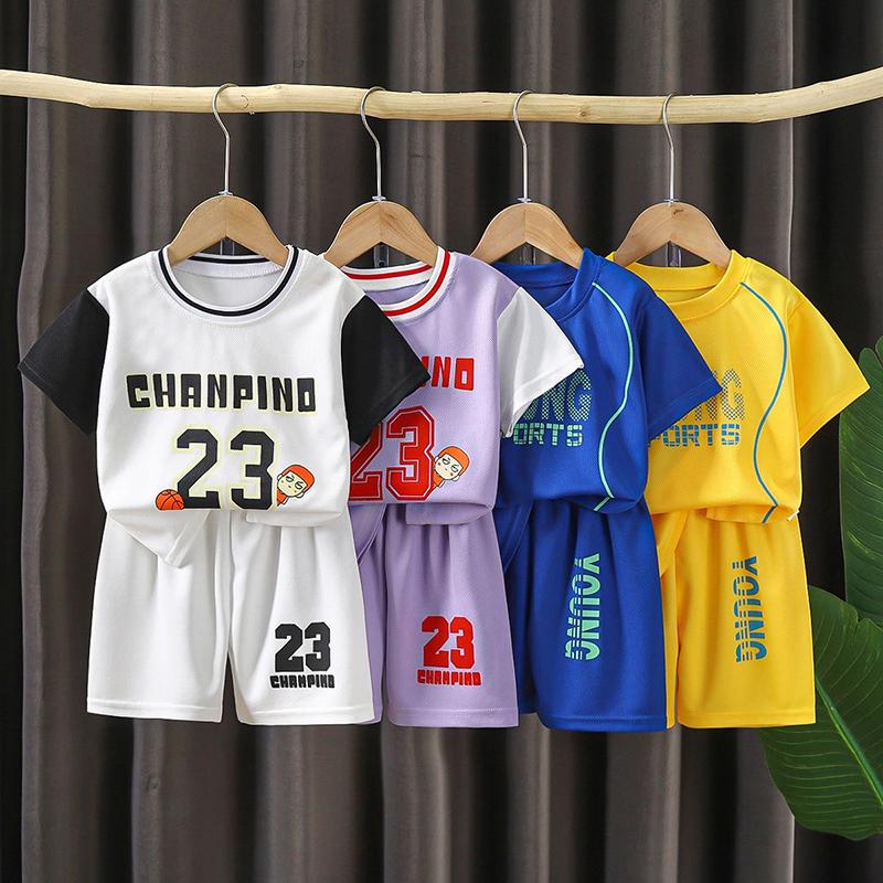 Designer Kids Jerseys Sets Childrens Apparel Summer Kid Handsome Basketball Suit -6 Outdoor Loose Short Sleeve Pants Two Piece Set DPD24081912