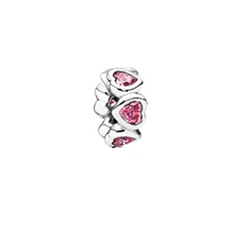 925 Sterling Silver Red Heart Bowknot Butterfly Mouse Head Spacer Charms Bracelet DIY Beads For Jewelry Making