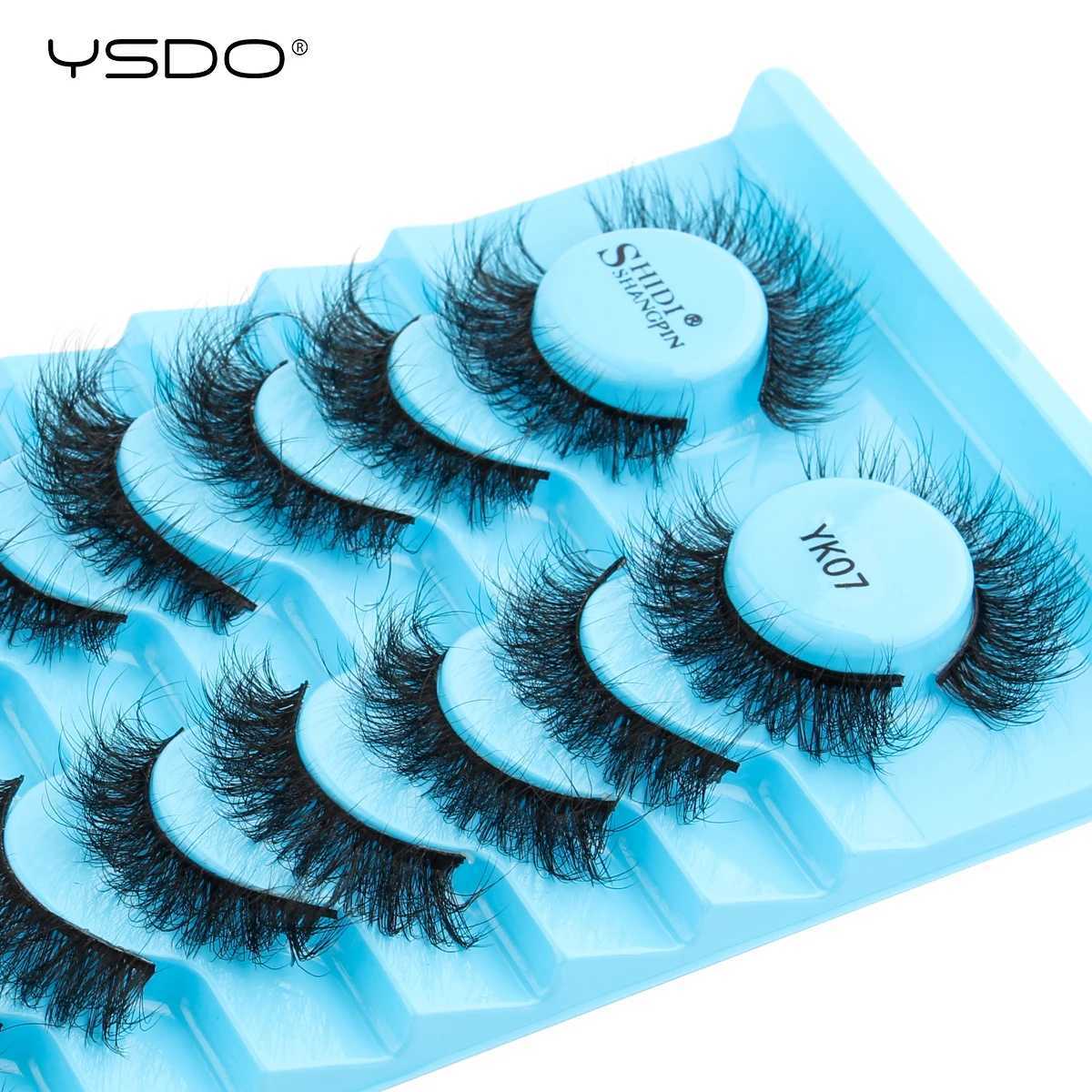 YSDO Russian striped eyelashes 3/10 natural 3D mink eyelashes dramatic cross false eyelashes makeup half eyelash extension tool W240803