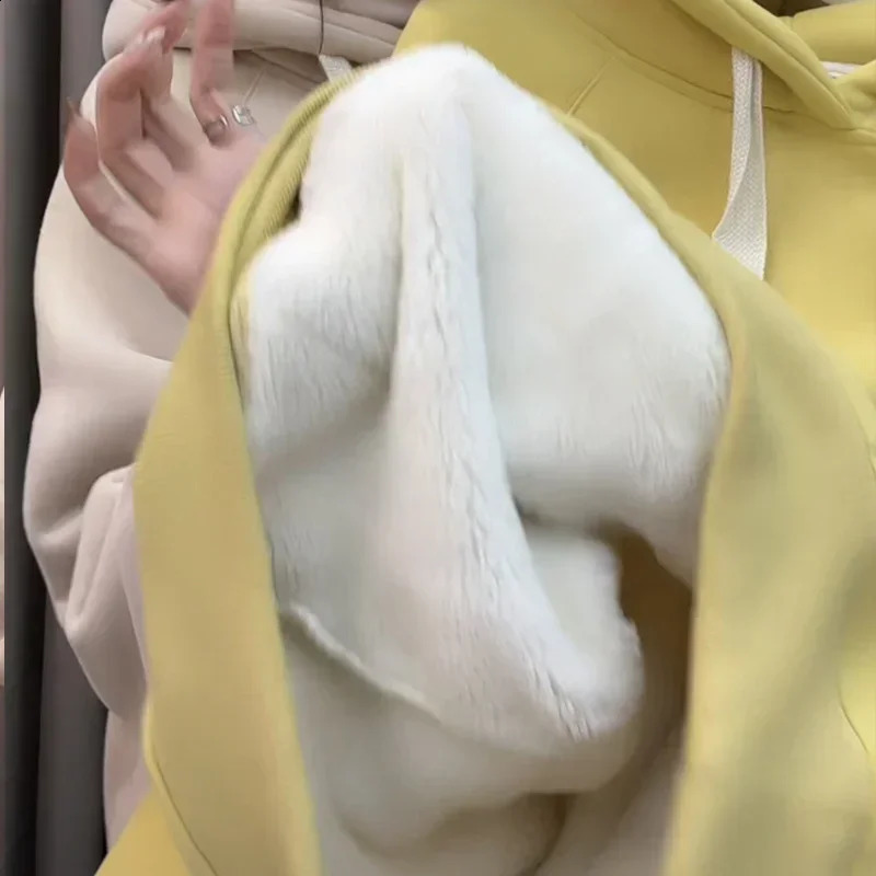 warm fleece hoodie jacket fashion sweatshirt oversized womens wear hoodies sweatshirt y2k k pop clothes hoodies 240816
